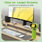 Mini bærbar mikroskop med 1000x Zoom 8 justerbare LED lys PC kompatibel