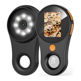 Microscopio digital portátil 500x, con 8 led, compatible con PC de pantalla IPS de 2 pulgadas