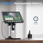 Digitalt mønt mikroskop 7" LCD skærm 1200X forstørrelse 1080P billede