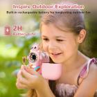 Bärbart Barnmikroskop med 1000X Förstoring 8 Justerbara lysdioder 32G-Kort för åldrarna 3-12