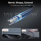 Borescope inspektion kamera med dobbelt 1080P objektiver 4,5" skærm 8mm / 0,32" slank sonde IP67 vandtæt