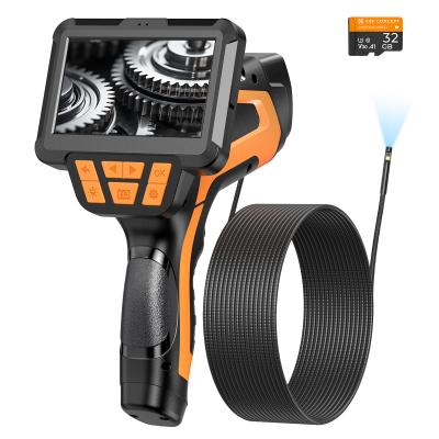 Telecamera di ispezione Boroscopio con doppio obiettivo 1080P 4.5" schermo 8mm/0.32in sottile sonda IP67 impermeabile