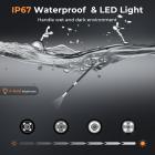 3 mm boroskop 180° 2-vejs artikulerende inspektionskamera med lys, 5" stort display, fotos og videoer, 32G TF-kort, bæretaske, 1m kabel