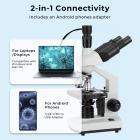 DigitalKamera För mikroskop 5 megapixel färg CMOS För Windows Mac OS Android-telefoner Kentfaith