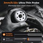 Kamera Inspekcyjna 3mm, z 180° Dwukierunkowym Przegubem, Wyjściem HDMI, 7-calowym Ekranem, Baterią 8000mAh, Filmy i Zdjęcia 1080P, Kentfaith