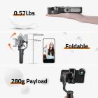 Hohem iSteady X 3 assi Gimbal Stabilizzatore per Smartphone - Hohem Leggero Gimbal Telefono Pieghevole con Avvio Automatico Dolly-Zoom Time Lapse, Gimbal Portatile per iPhone 12 Pro Max/11/Xs Max/Samsung