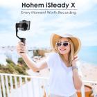 Hohem iSteady X 3 assi Gimbal Stabilizzatore per Smartphone - Hohem Leggero Gimbal Telefono Pieghevole con Avvio Automatico Dolly-Zoom Time Lapse, Gimbal Portatile per iPhone 12 Pro Max/11/Xs Max/Samsung