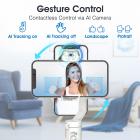 Valkoinen Hohem iSteady V2 -älypuhelimen gimbal-vakain AI-seurantatunnistimella, 3-akselinen kevyt taitettava puhelimen vakain, jossa on ensimmäinen