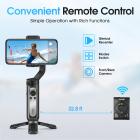 Hohem iSteady X2 (musta) 3 Axis Gimbal-vakain älypuhelimelle - Kädessä pidettävä puhelinkierukka, jossa on automaattinen etäkäynnistys Dolly Zoom -taitettava kardaani iPhone 12 11 Pro Max Samsung S20:lle YouTube-vlogille