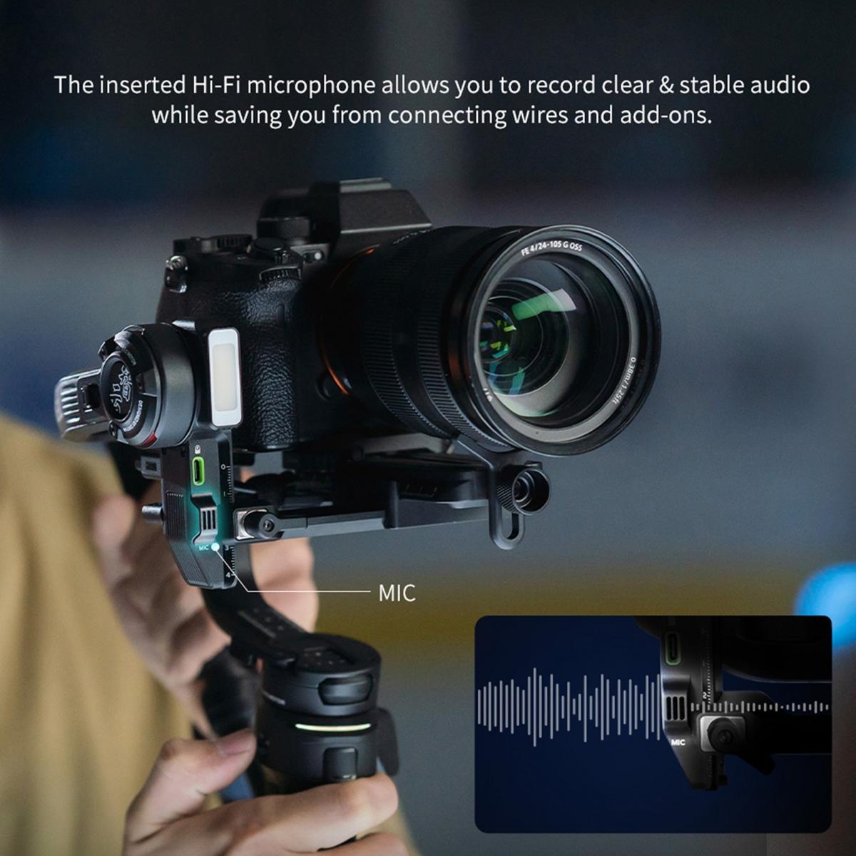 ZHIYUN Weebill 3, stabilizzatore cardanico a 3 assi per fotocamere DSLR e mirrorless, Nikon Sony Panasonic Canon Fuji BMPCC 6K, luce di riempimento e integrazione microfono, schermo OLED con poggiapolsi