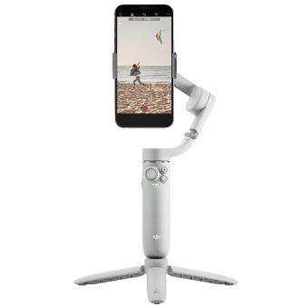 Estabilizador de cardán para teléfono inteligente DJI OM 5, cardán de teléfono móvil de 3 ejes, varilla de extensión incorporada, plegable portátil, cardán de Android y iPhone con guías de tiro, estabilizador de vlogging, video YouTube TikTok, gris