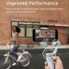 DJI OM 5 Smartphone-Gimbal-Stabilisator, 3-Achsen-Handy-Gimbal, eingebaute Verlängerungsstange, tragbar zusammenklappbar, Android- und iPhone-Gimbal mit ShotGuides, Vlogging-Stabilisator, YouTube-TikTok-Video, grau