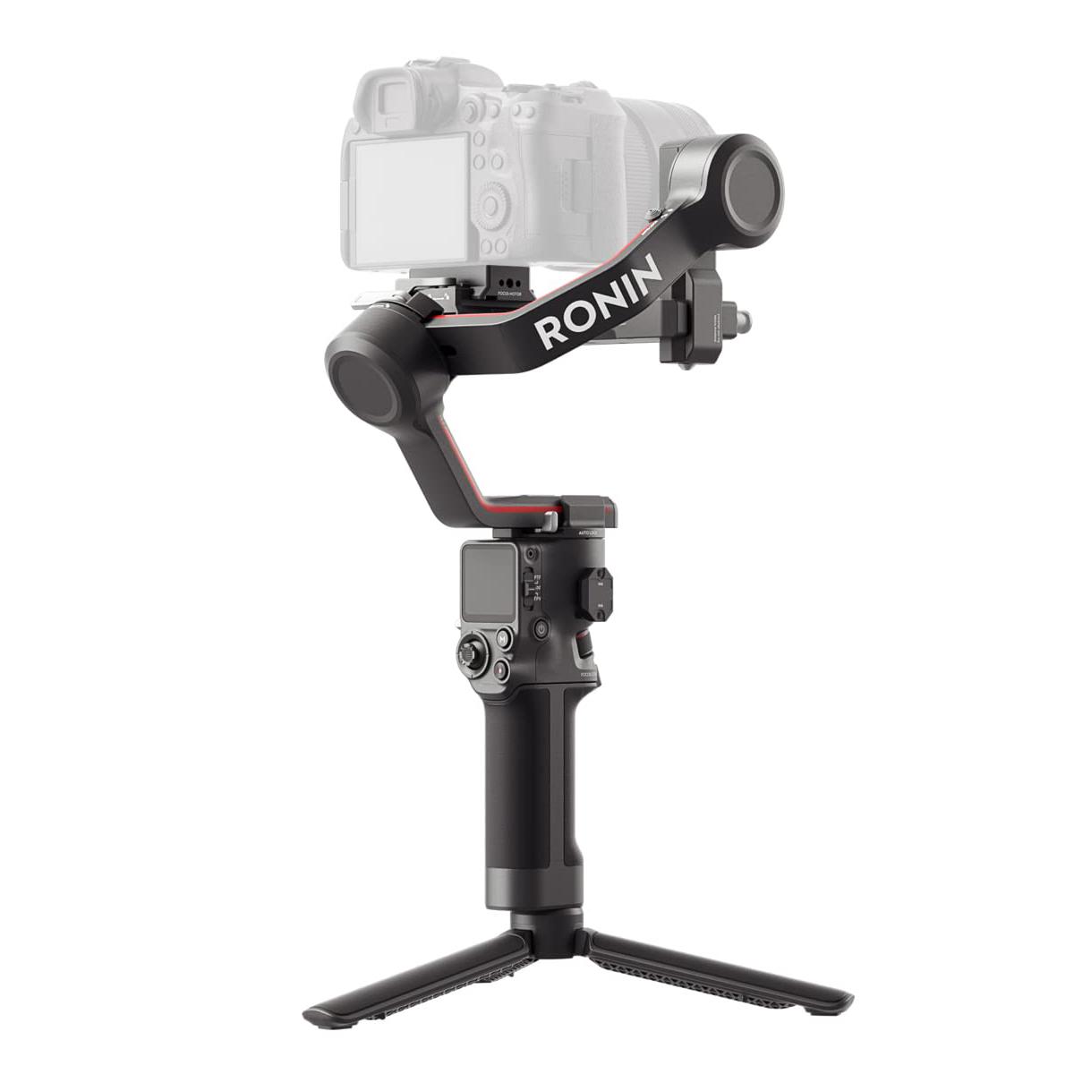 DJI RS 3 - 3-akset kardanstabilisator for DSLR og speilløse kameraer, 3 kg (6,6 lbs) nyttelast, automatisk akselås, 1,8" OLED-berøringsskjerm, 3. generasjons RS-stabiliseringsalgoritme, svart