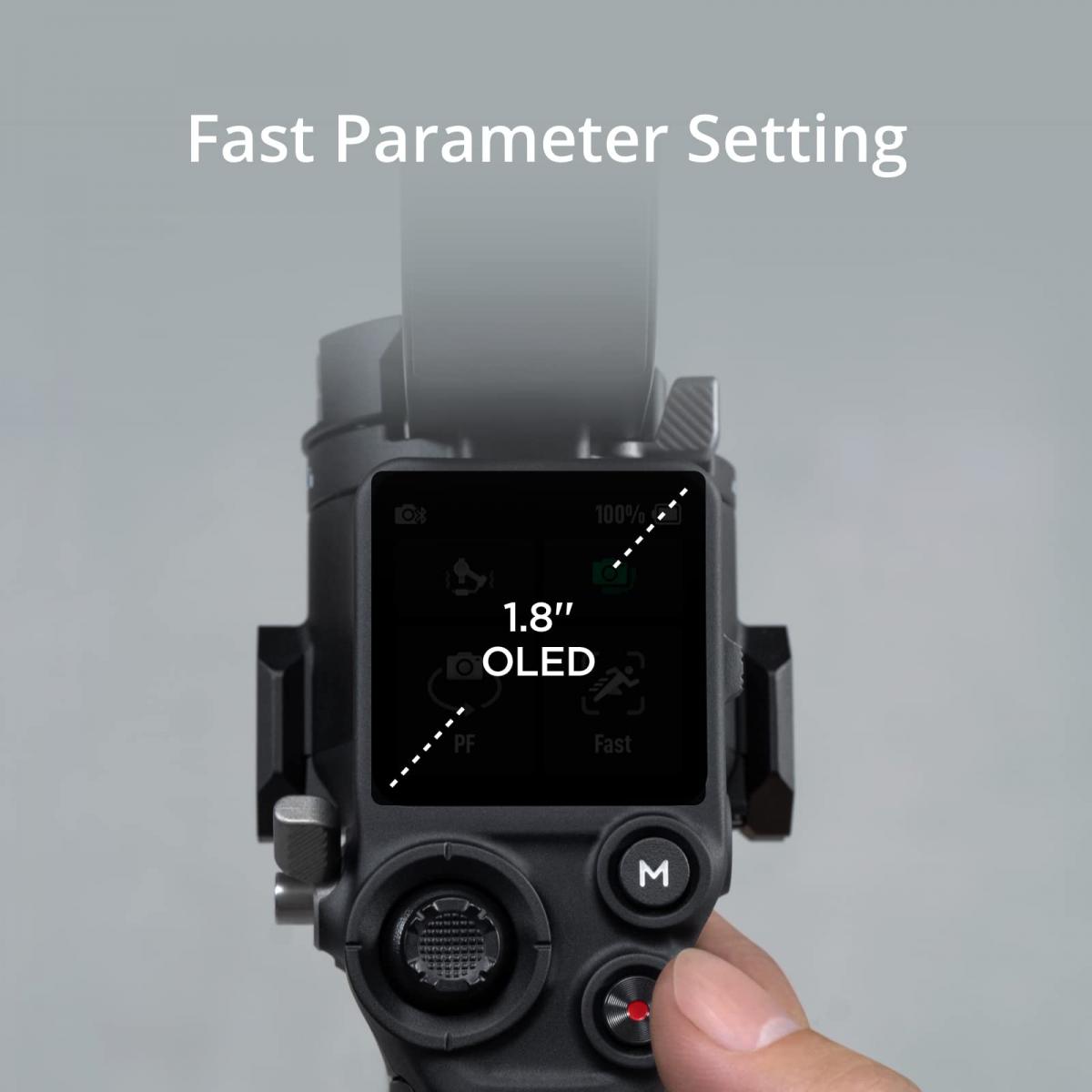 DJI RS 3 Combo - Stabilizzatore cardanico a 3 assi per fotocamere DSLR e mirrorless, carico utile 3 kg (6,6 libbre), blocco asse automatico, touchscreen OLED da 1,8", algoritmo di stabilizzazione RS di terza generazione, nero