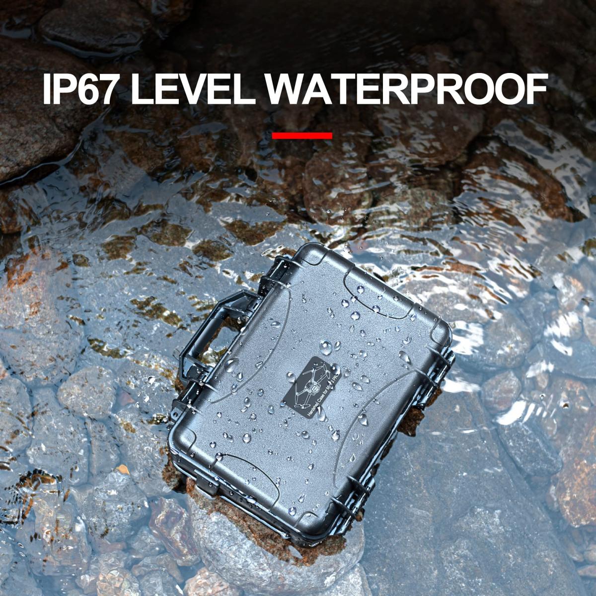 DJI DJI Mini 3 PRO -omistettu ABS-matkalaukku + olkahihnalla suljettu vedenpitävä kotelo voi olla Cross-Body (yhteensopiva näytön kaukosäätimen kanssa)