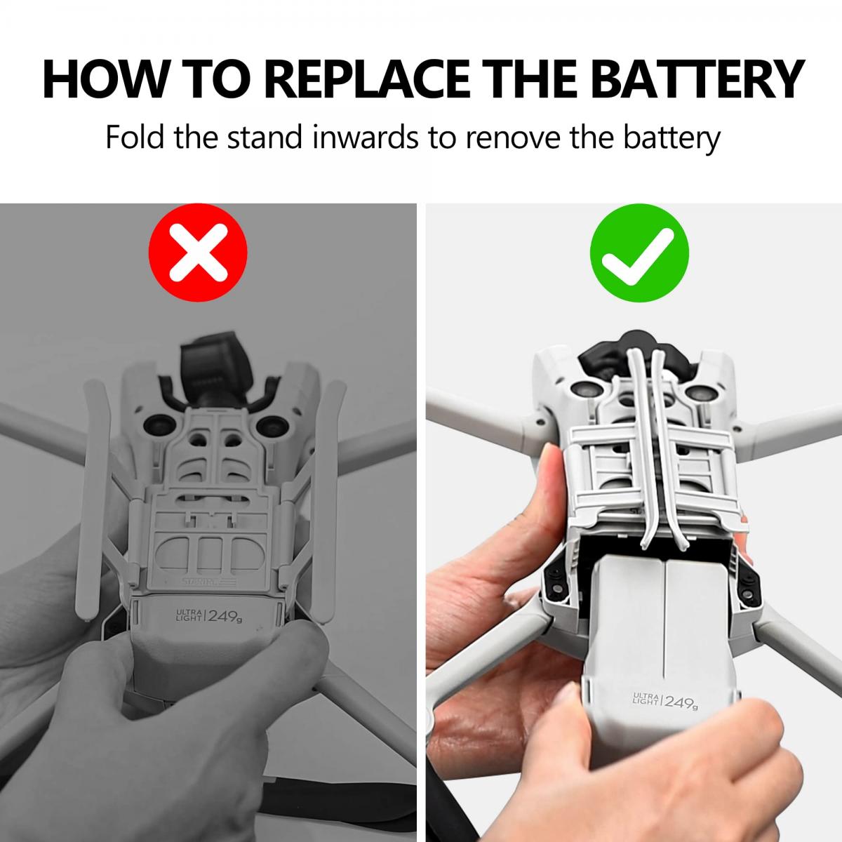 DJI Mini 3 PRO förhöjd landningsställ