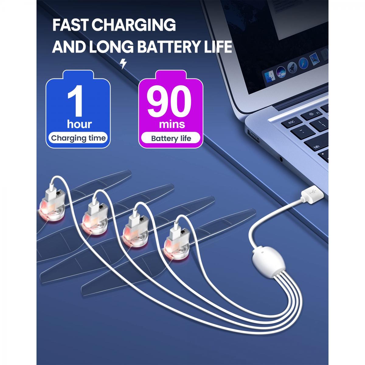 STARTRC Mini 3 Pro -potkuri, hiljainen LED-lamppu, potkuripotkuri DJI Mini 3 Pro -tarvikkeet (2 paria)