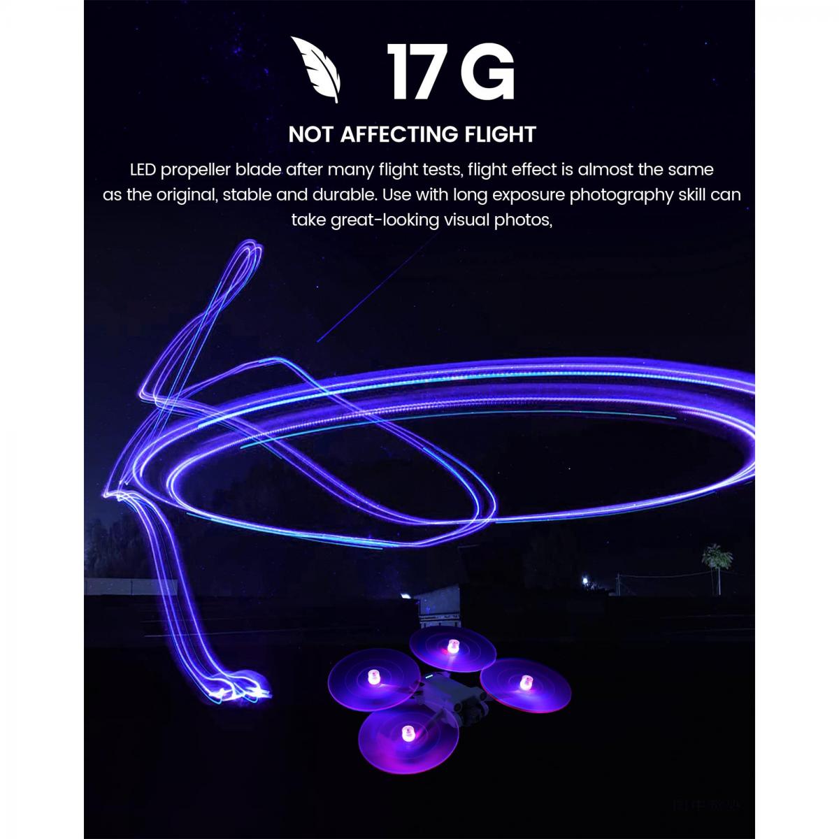 STARTRC Mini 3 Pro -potkuri, hiljainen LED-lamppu, potkuripotkuri DJI Mini 3 Pro -tarvikkeet (2 paria)