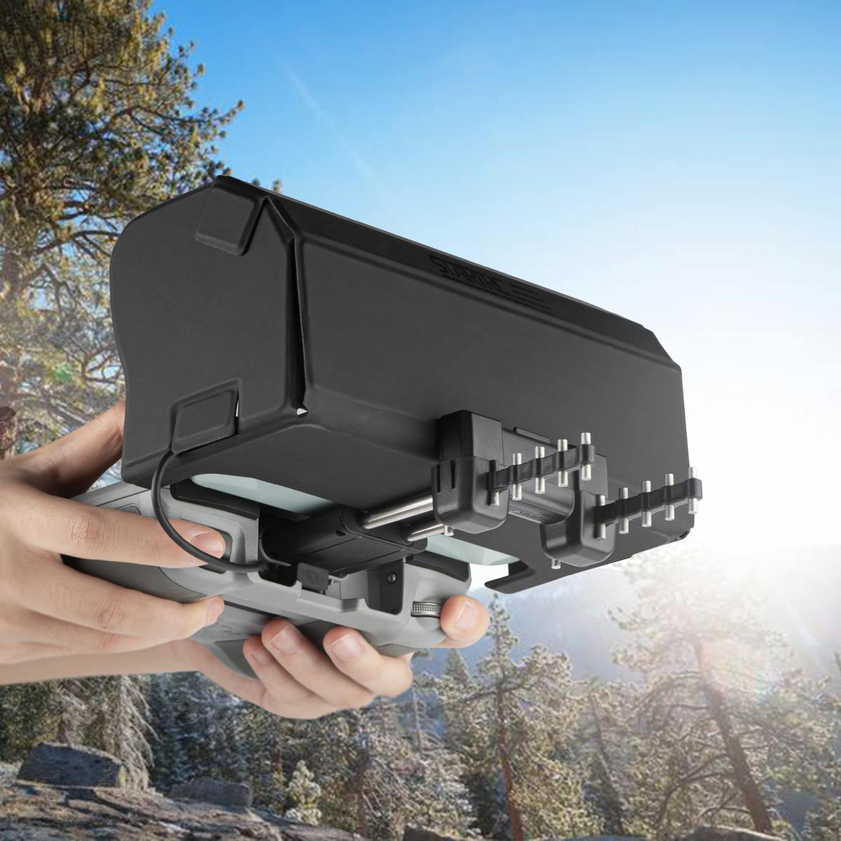 DJI Mini 3/Mini 3 Pro/Mini 2/Mavic Air 2/DJI Air 2S/Mavic 3 Drone -kaukosäädin aurinkovisiiri