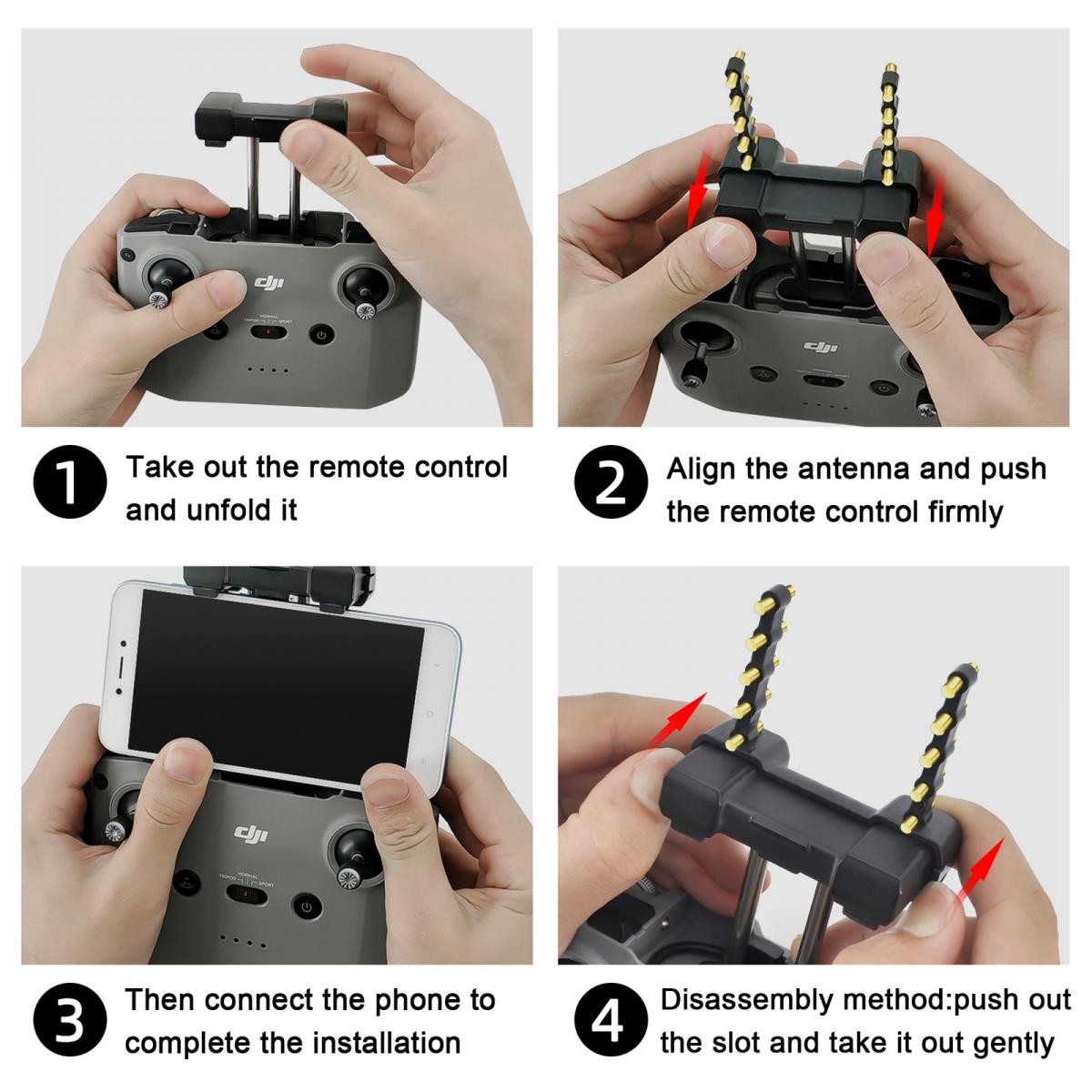 Yagi UDA antennivahvistin DJI Air 2S:lle, 5,8 GHz kaukosäätimen signaalialueen laajennin DJI mini 5/Mavic Air 8/DJI Air 2S lisävarusteille