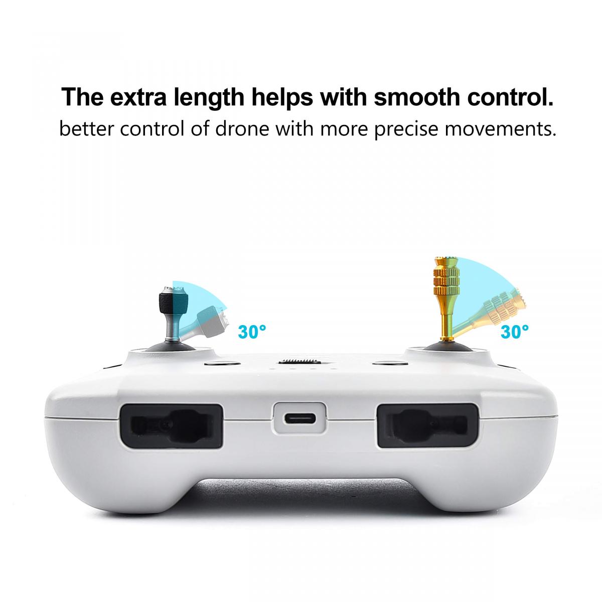 Mavic Air 2S -kaukosäätimen teleskooppinen keinuvipuohjain DJI Air 2S:lle / Mavic Mini 2 / Mavic Air 2 / Älykäs ohjaimen drone-tarvikkeet