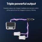 2-in-1 akku autolaturin sovitin Pikalaturi Yhteensopiva DJI Mini 3/mini 3 Pro Drone, Tukipakut & Kaukosäädin Lataus Yhdessä