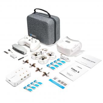 BETAFPV Cetus X FPV Drone Kit, 1S Betaflight FC, 2 Tommers Brushløs FPV Racing Drone, ELRS 2.4G Frsky RTF med Radio Sender FPV Briller for Nybegynnere, med 8 batterier og 1 6-Ports Batterilader