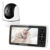 720P 5" HD Display Tweeweg Audio Video Babyfoon met Nachtzicht en 4000mAh Batterij