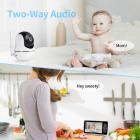 5" 720P HD 4000mAh Batteria Audio Bidirezionale e Videocamera Remota PTZ Baby Monitor con Visione Notturna