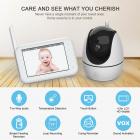 Video Baby Monitor 720P 4.5” HD-SKärm 4X Zoom med Mörkerseende Och 12 Timmars Batterier, Pet-Säkerhetskamera 1000ft Räckvidd EU-Kontakt