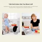 Video Baby Monitor 720P 4.5” HD-SKärm 4X Zoom med Mörkerseende Och 12 Timmars Batterier, Pet-Säkerhetskamera 1000ft Räckvidd EU-Kontakt