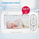  5" 720P Baby Monitor con Visione Notturna, telecamera remota PTZ e audio bidirezionale(versione Panda).