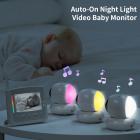 4,3 tuuman näytön itkuhälytin, jossa on ladattava 18650-akku pehmeillä mukavuusvaloilla kehtolaulu, VOX, kardaanitoiminto EU-virtapistoke