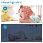 Monitor de bebê de 4,3 polegadas com bateria 18650 substituível com luzes coloridas de conforto, canção de ninar de suporte, VOX, função Gimbal, padrão europeu