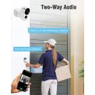 Solar Outdoor Beveiligingscamera Set 1080P HD Bewegingsdetectie Draadloze Bewakingscamera met Oplaadbare Batterij 2-Way Audio