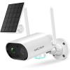 Solsäkerhetskamera Utomhus Pan Tilt Zoom WiFi IP Camera TRåDLös 2K HD Med Färg Nattvision & Ljud IP66 Vattentät Batteridriven ÖVervakningskamera