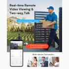 Solsäkerhetskamera Utomhus Pan Tilt Zoom WiFi IP Camera TRåDLös 2K HD Med Färg Nattvision & Ljud IP66 Vattentät Batteridriven ÖVervakningskamera