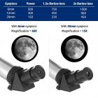70mm Aperture Astronomical Refractor Telescope (15x-150x) for Adults and Children, Beginners, 300mm Portable Telescope