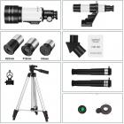 70mm Aperture Astronomical Refractor Telescope (15x-150x) for Adults and Children, Beginners, 300mm Portable Telescope