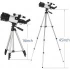 70mm Aperture Astronomical Refractor Telescope (15x-150x) for Adults and Children, Beginners, 300mm Portable Telescope