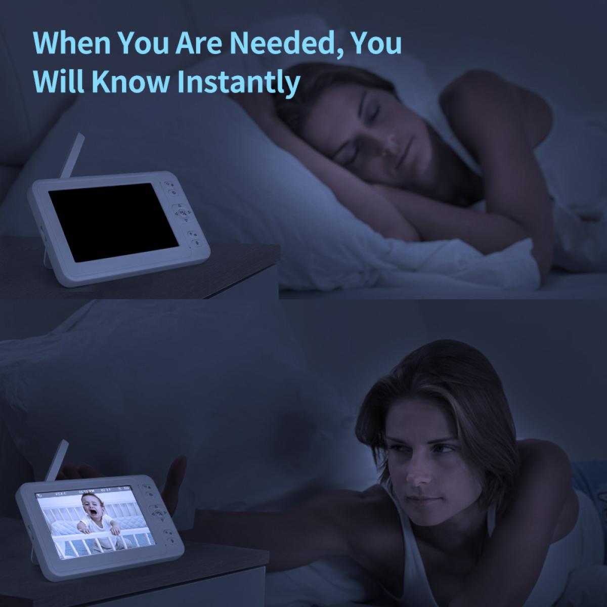 Monitor dla dziecka z kolorowym ekranem 1080P HD o przekątnej 5 cali