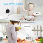 Monitor de bebê com tela colorida 1080P HD de 5" polegadas