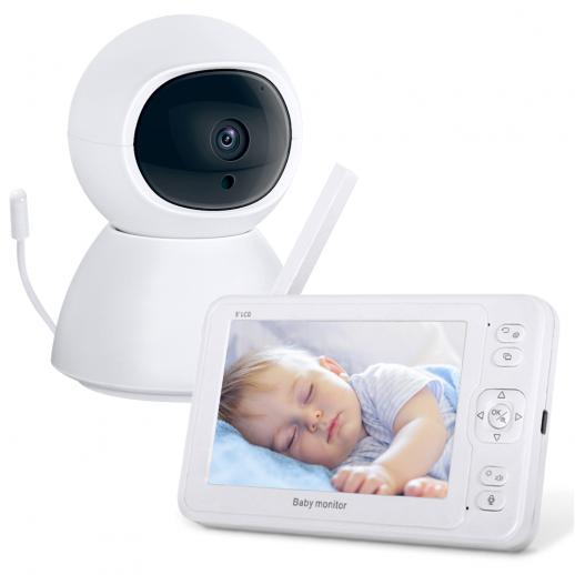 5 pollici 1080P HD Babyphone con fotocamera con audio a 2 vie e modalità vox WiFi indipendente, supporto per registrazione e riproduzione
