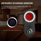 Hidden Camera Detector, Counter Spy Detector, Infrarood Scanning Detector met Kompas en 8 LED's, Hotel of Home Camcorder Detector Zwart