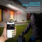 K&F Concept Sikkerhetslys Bevegelsessensor Flomlys Utendørs lysarmatur , solcellepanellading , 1000LM 10W IP65 vanntett