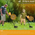 Metalldetektor för barn och vuxna, hög precision, två detektionslägen, 7,8 tums vattentät detektionsdisk, arkeologisk detektor