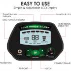 Vuxen och barn metalldetektor, hög precision, med 10 tums vattentät detektionsdisk, med minnesfunktion