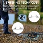 Vuxen och barn metalldetektor, hög precision, med 10 tums vattentät detektionsdisk, med minnesfunktion