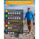 Ammattimainen metallinpaljastin aikuisille ja lapsille, erittäin tarkka säädettävä, kultanpaljastin, metalli- ja tunnistustila, 8,5 tuuman kevyt tunnistuslevy