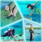 Kädessä pidettävä vedenalainen ilmaisin, kaikki metallitila, tärinäpulssin tunnistus, vedenalainen aarteenmetsästys ilmaisin, täysin vedenpitävä